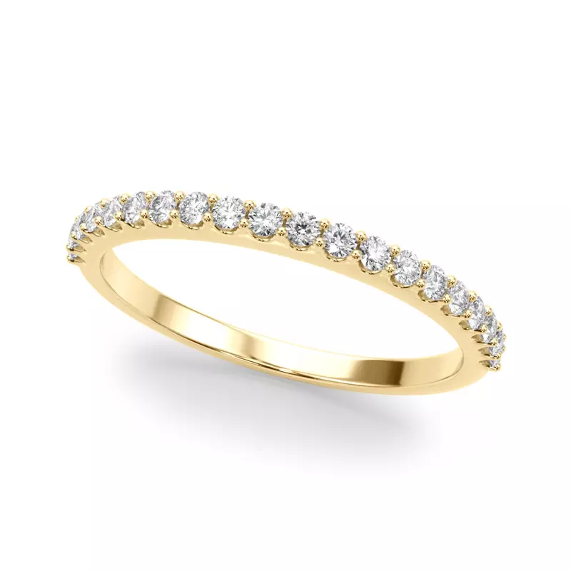 14K Yellow Gold Alice Pavé Diamond Wedding Band