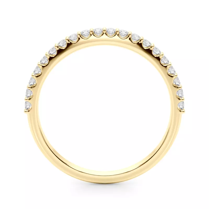 14K Yellow Gold Alice Pavé Diamond Wedding Band