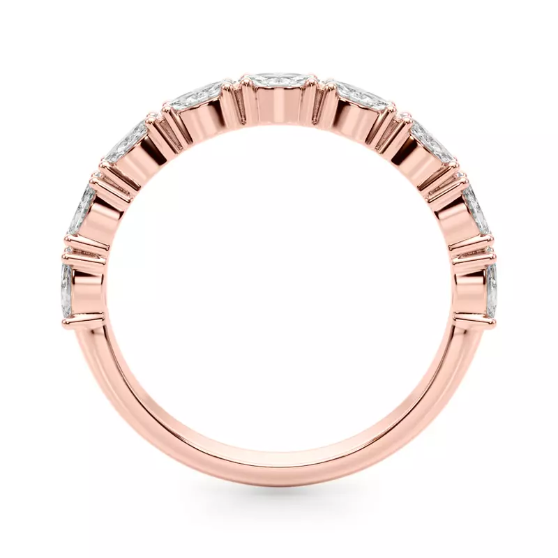 14K Rose Gold Alanis Marquise Diamond Wedding Band