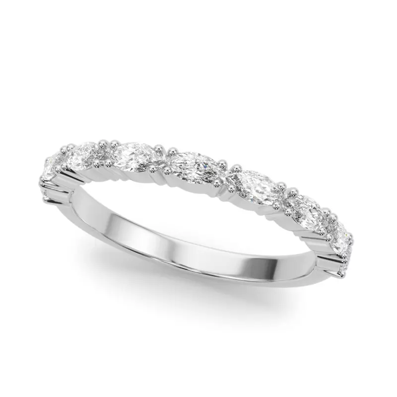Platinum Alanis Marquise Diamond Wedding Band