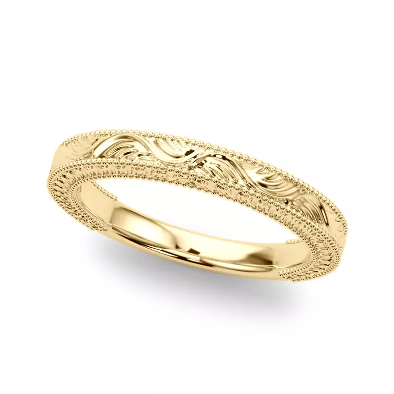 14K Yellow Gold Mila Vintage-Inspired Band