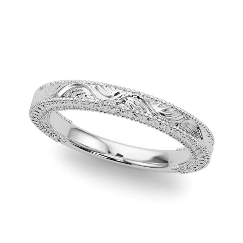 Platinum Mila Vintage-Inspired Band