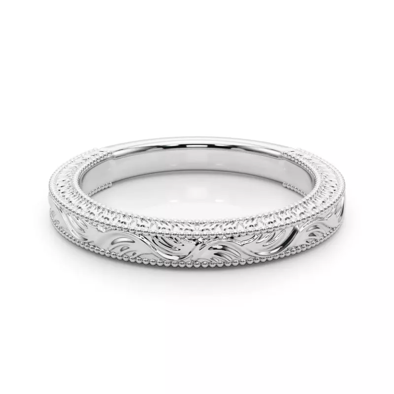 Platinum Mila Vintage-Inspired Band