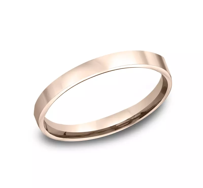 14K Rose Gold Flat Comfort-Fit Band (2mm)