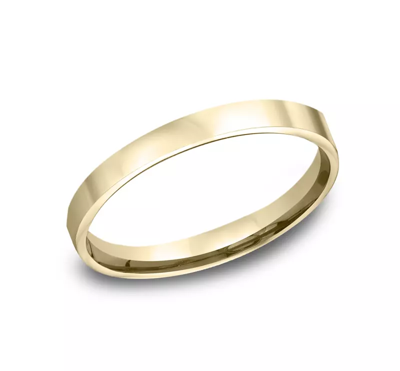 14K Yellow Gold Flat Comfort-Fit Band (2mm)