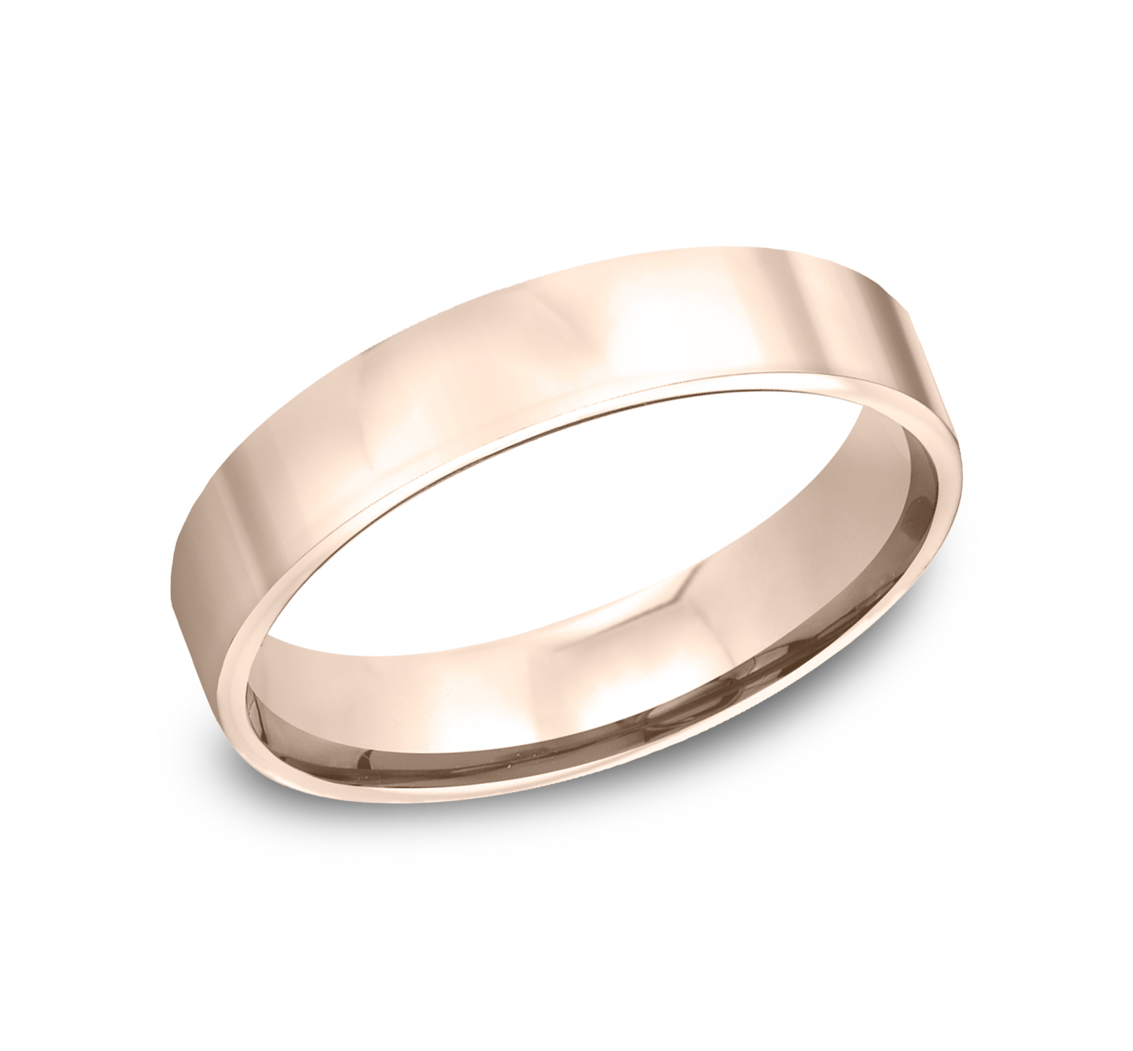 14K Rose Gold Flat Comfort-Fit Band (4mm)