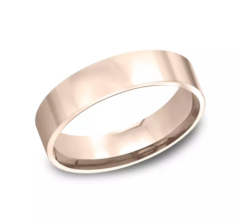 14K Rose Gold Flat Comfort-Fit Band (5mm)