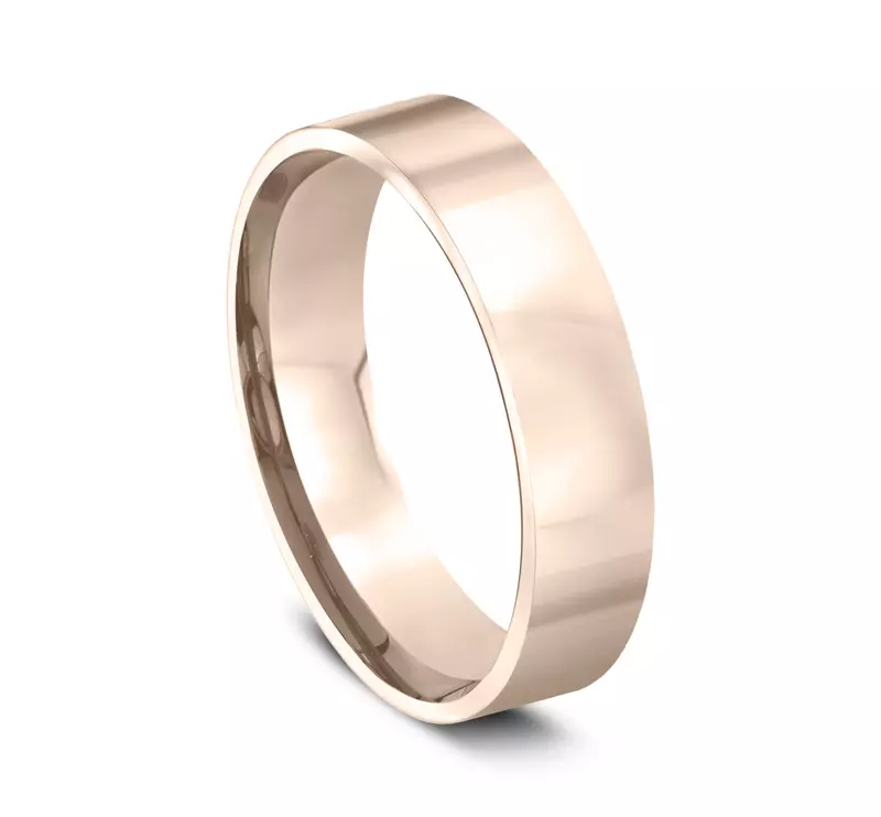 14K Rose Gold Flat Comfort-Fit Band (5mm)