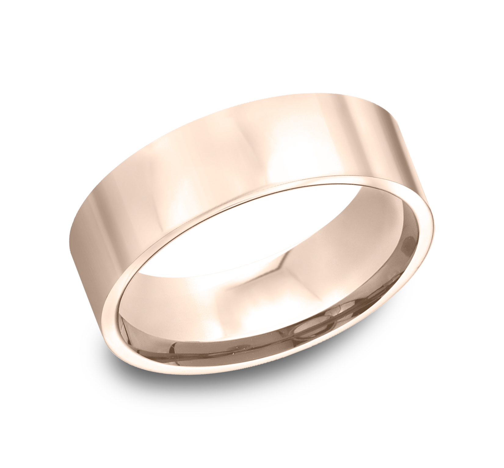 14K Rose Gold Flat Comfort-Fit Band (7mm)