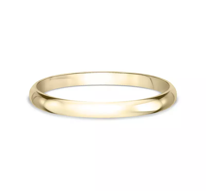 14K Yellow Gold Slender Polished Band (1.2mm)