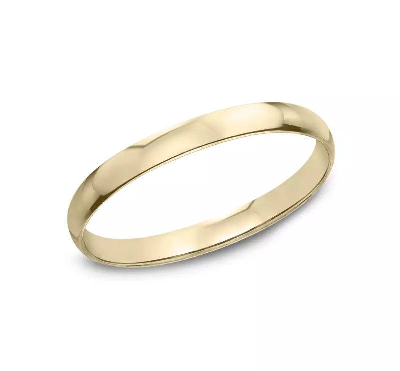 14K Yellow Gold Slender Polished Band (1.2mm)