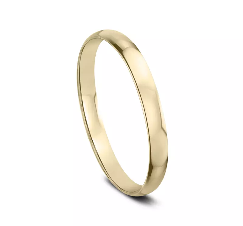 14K Yellow Gold Slender Polished Band (1.2mm)
