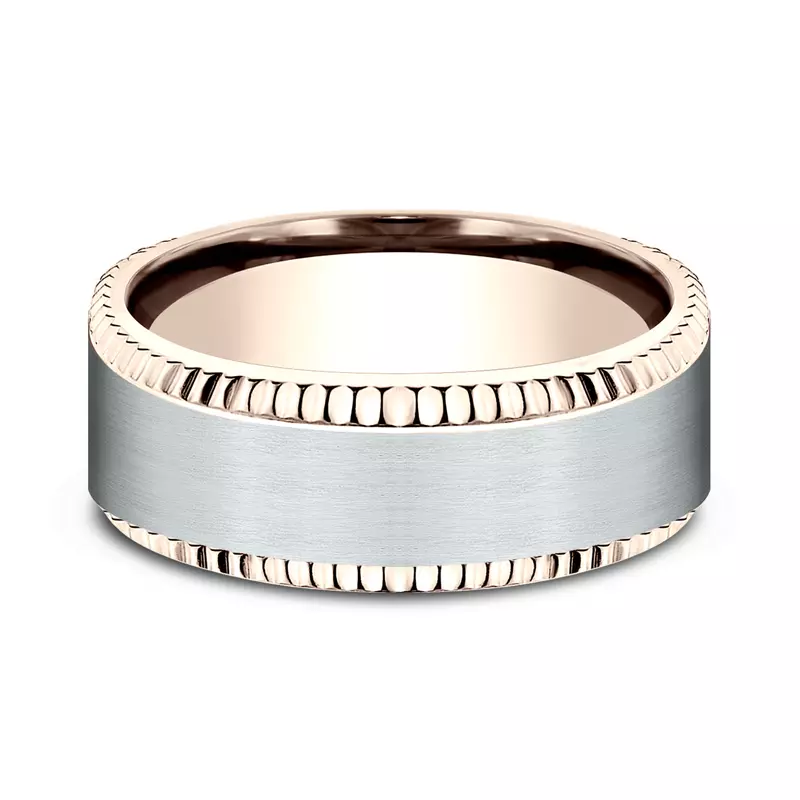 Bastion Fluted Bevel Comfort-Fit Band (8mm)