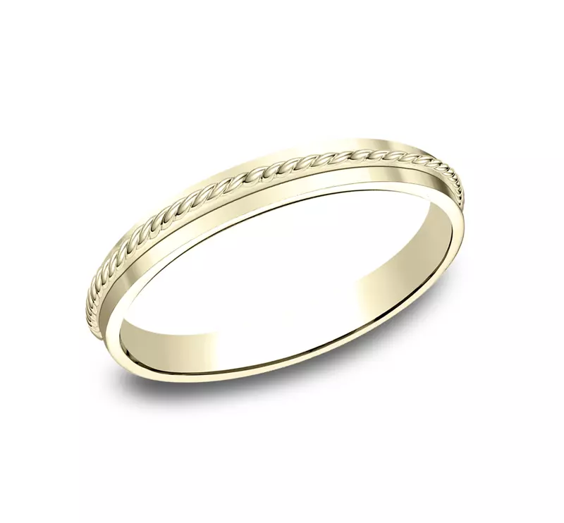 14K Yellow Gold Twisted Rope Band (2mm)
