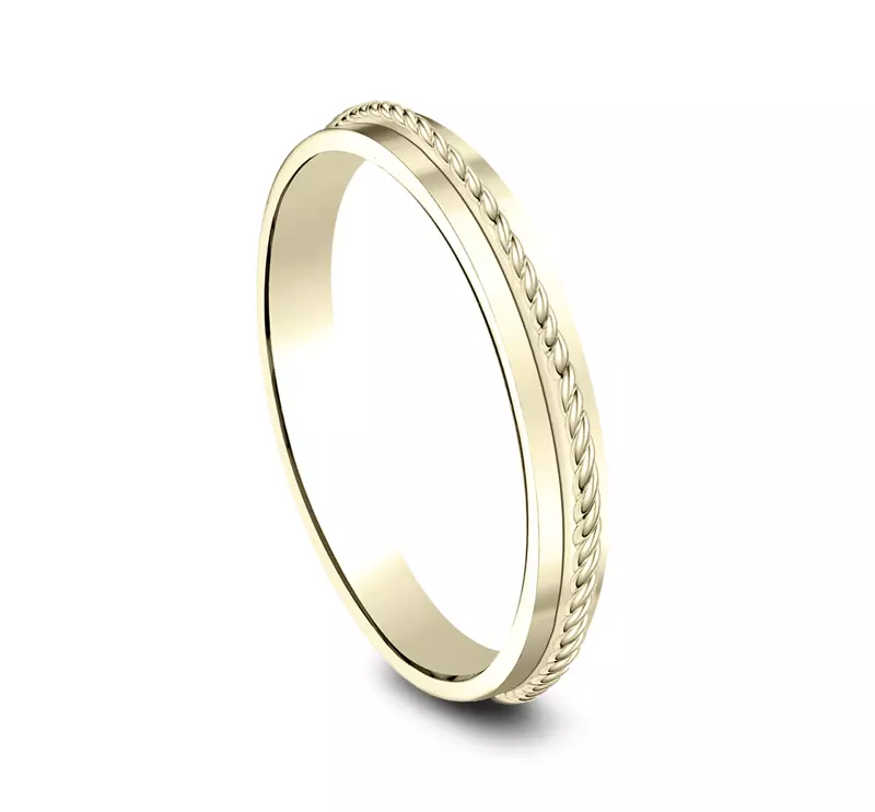 14K Yellow Gold Twisted Rope Band (2mm)