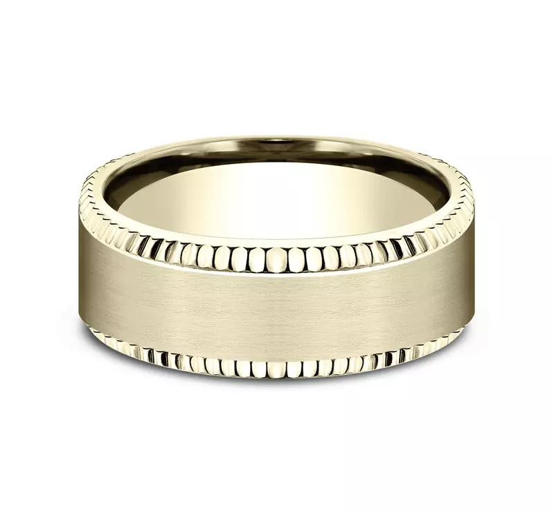 Bastion Fluted Bevel Comfort-Fit Band (8mm)