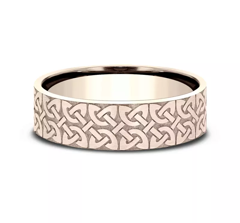 Celtic Knotwork Flat Comfort-Fit Band (7mm)