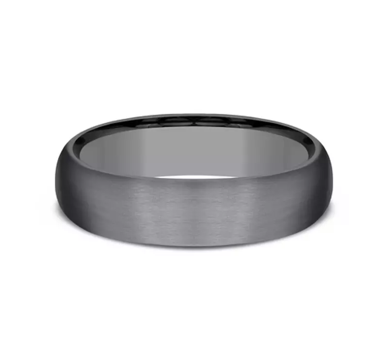 Midnight Satin Dome Comfort-Fit Band (6mm)