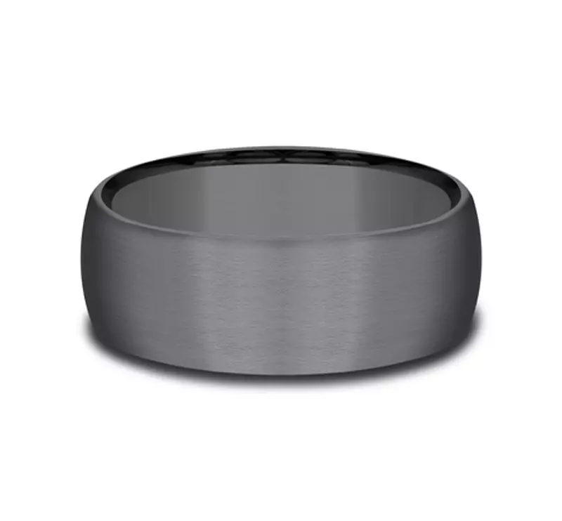 Midnight Satin Dome Comfort-Fit Band (8mm)