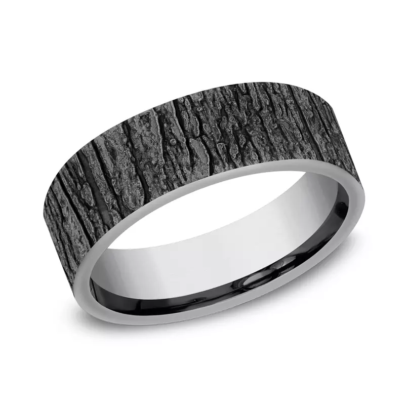 Tantalum Ridgebark Tantalum Comfort-Fit Band (7mm)