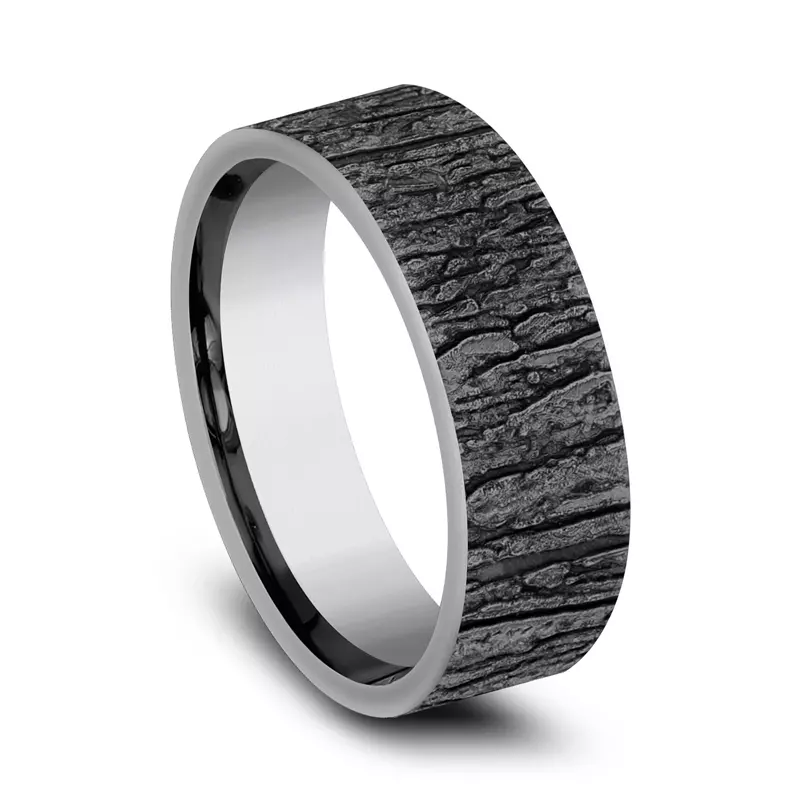 Tantalum Ridgebark Tantalum Comfort-Fit Band (7mm)