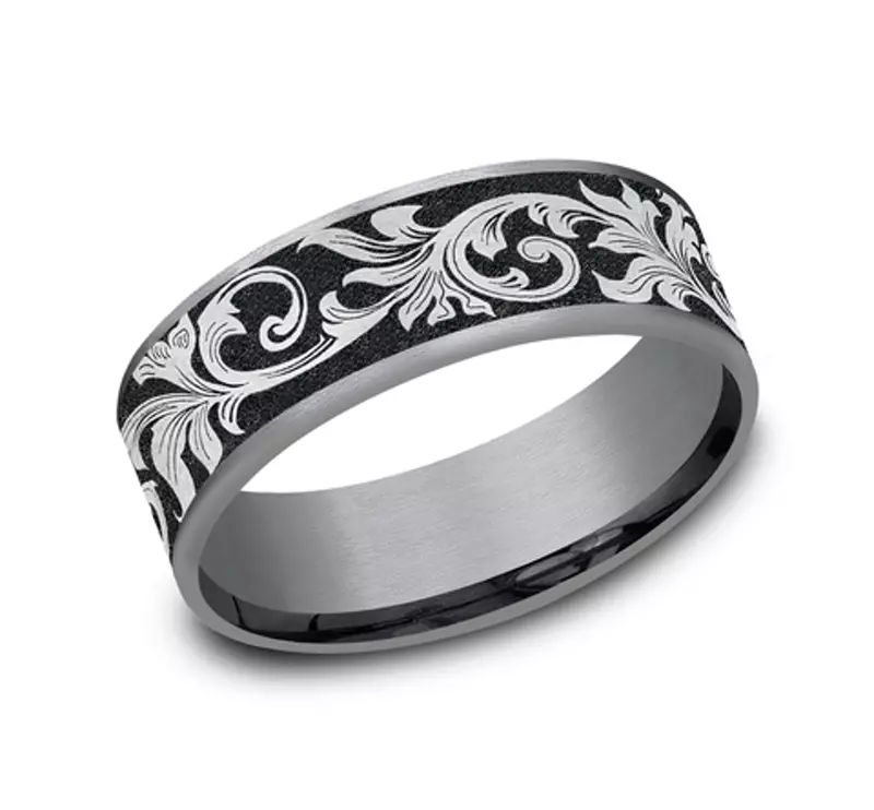 Tantalum Baroque Comfort-Fit Band (7.5mm)