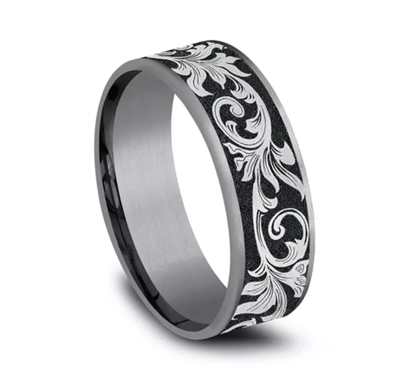 Tantalum Baroque Comfort-Fit Band (7.5mm)