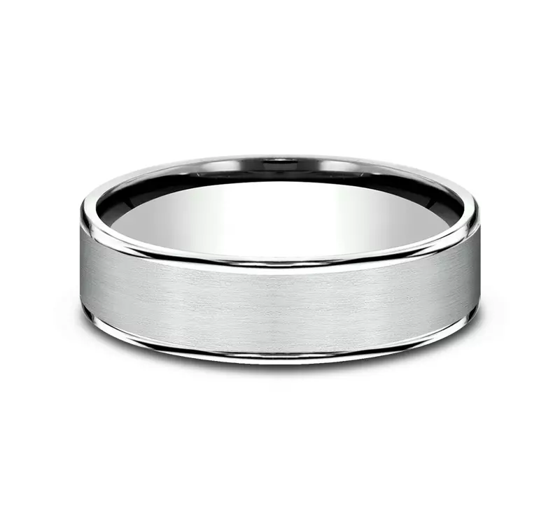 Axis Satin Comfort-Fit Band (6.5mm)