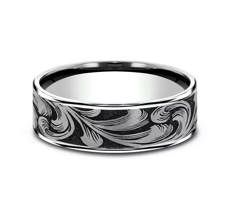 Ironflow Engraved Comfort-Fit Band (6.5mm)
