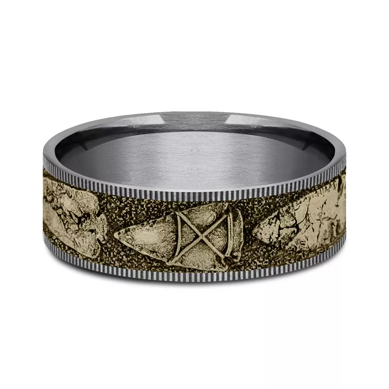 Arrowstone Two-Tone Comfort-Fit Band (7.5mm)