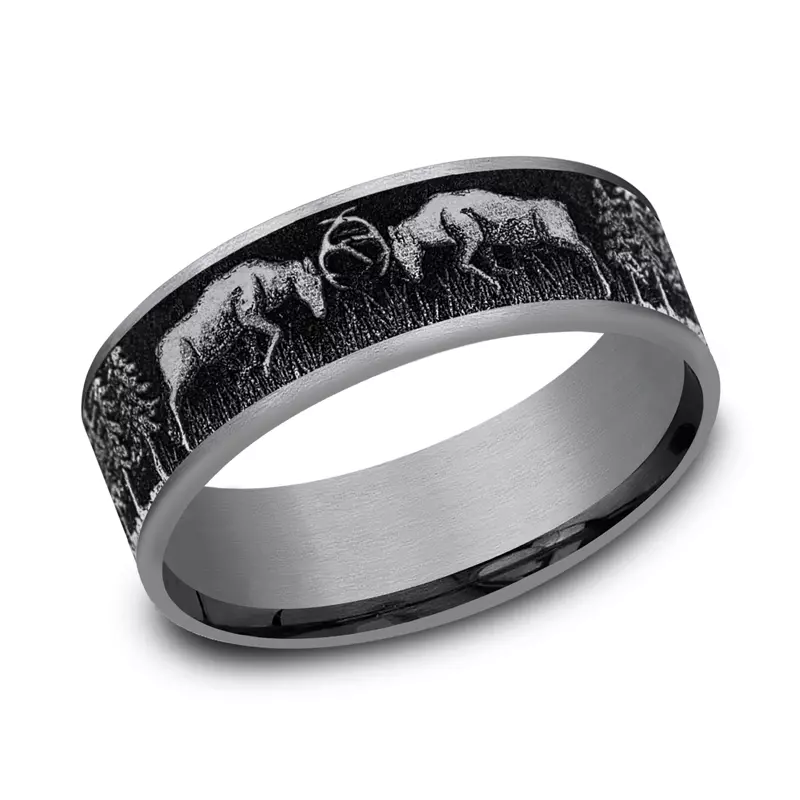 Tantalum Wildforge Two-Tone Comfort-Fit Band (7.5mm)