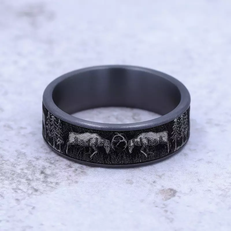 Tantalum Wildforge Two-Tone Comfort-Fit Band (7.5mm)