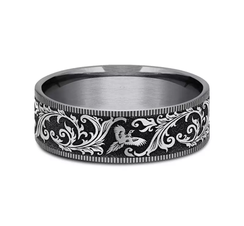Midnight Pheasant Comfort-Fit Band (7.5mm)