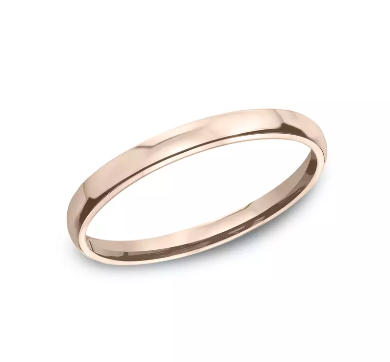14K Rose Gold Euro Comfort-Fit Plain Band (2.5mm)