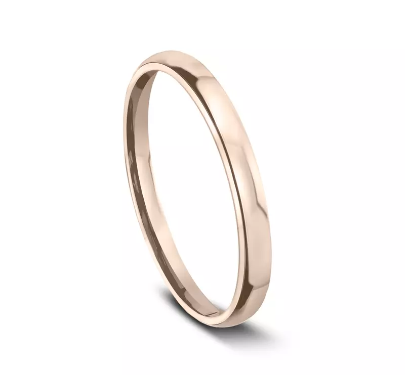 14K Rose Gold Euro Comfort-Fit Plain Band (2.5mm)