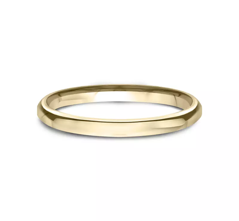 14K Yellow Gold Euro Comfort-Fit Plain Band (2.5mm)
