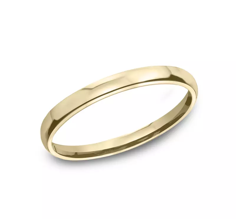 14K Yellow Gold Euro Comfort-Fit Plain Band (2.5mm)