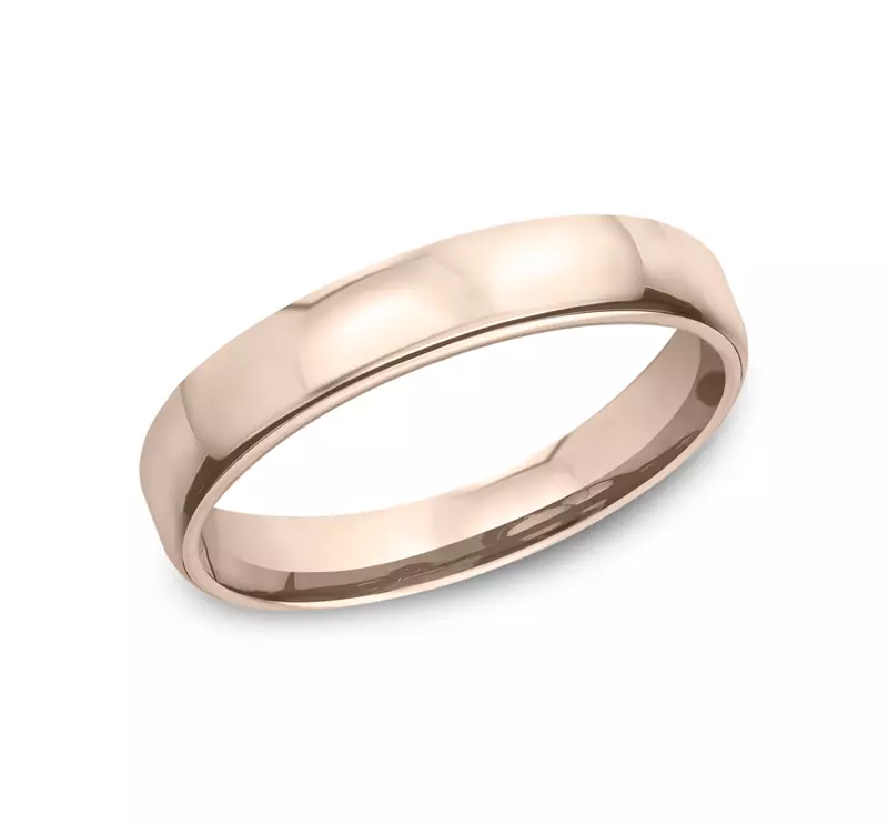 14K Rose Gold Euro Comfort-Fit Plain Band (3.5mm)