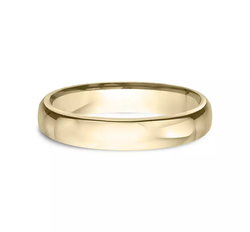 14K Yellow Gold Euro Comfort-Fit Plain Band (3.5mm)