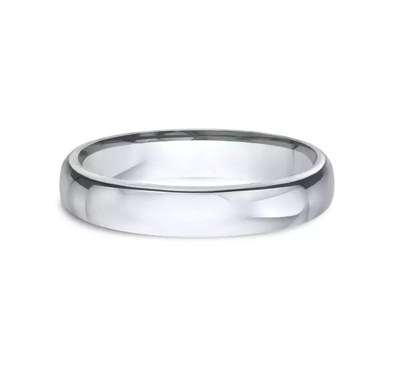 18K White Gold Euro Comfort-Fit Plain Band (3.5mm)