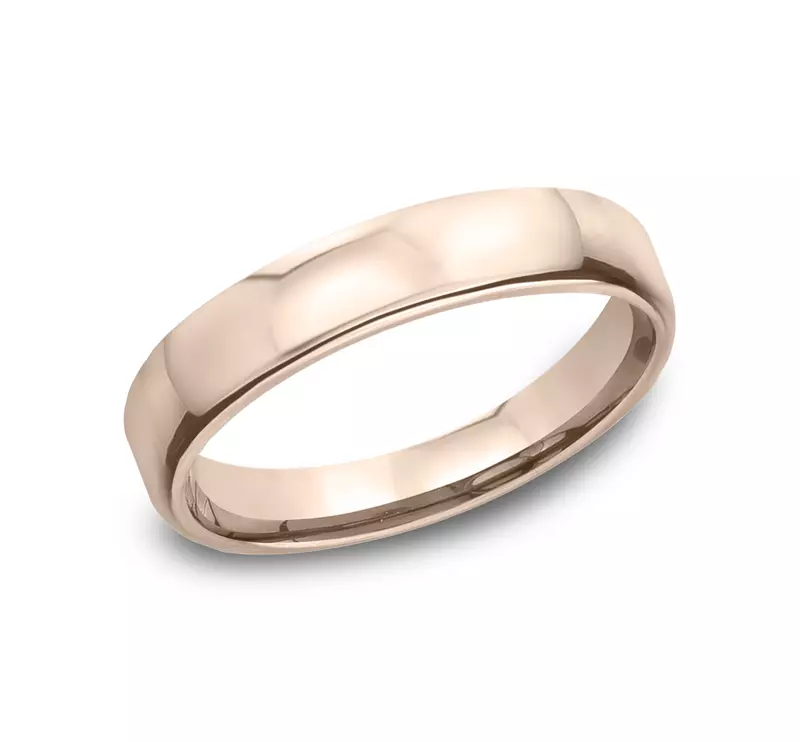 14K Rose Gold Euro Comfort-Fit Plain Band (4.5mm)
