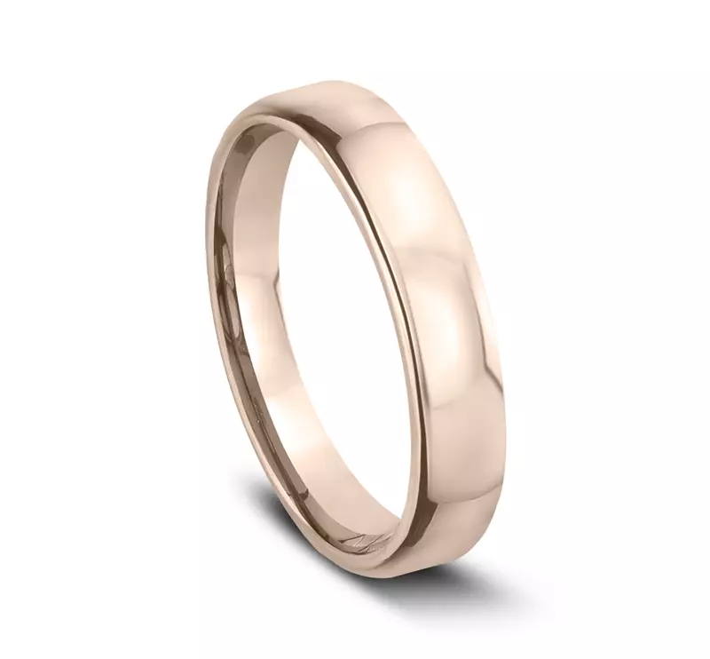 14K Rose Gold Euro Comfort-Fit Plain Band (4.5mm)