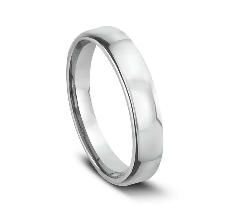 Platinum Euro Comfort-Fit Plain Band (4.5mm)