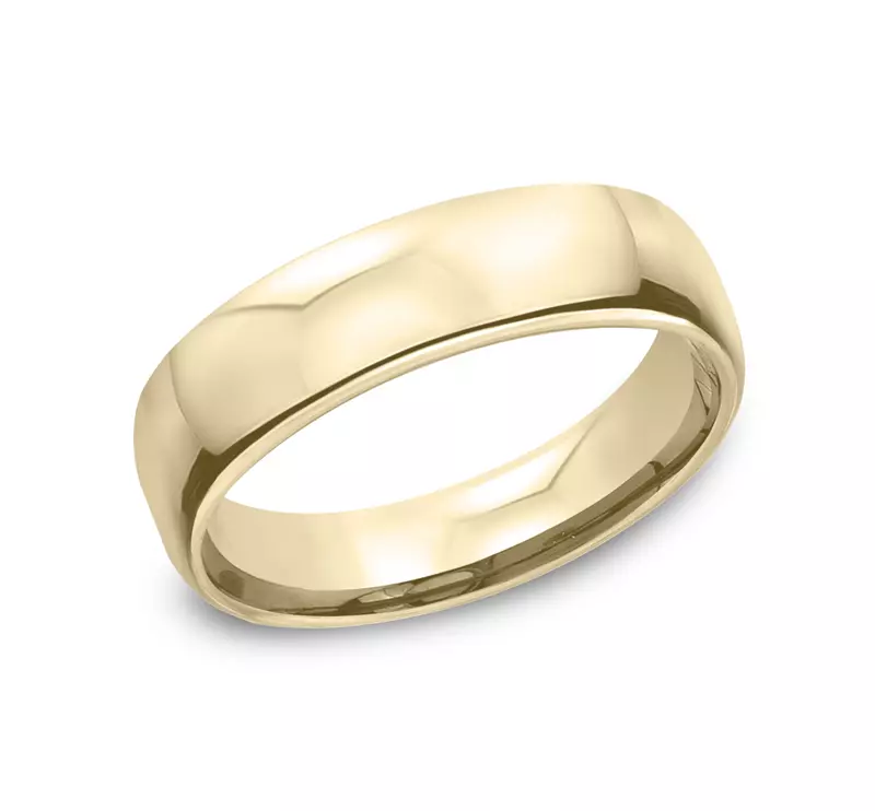 14K Yellow Gold Euro Comfort-Fit Plain Band (5.5mm)