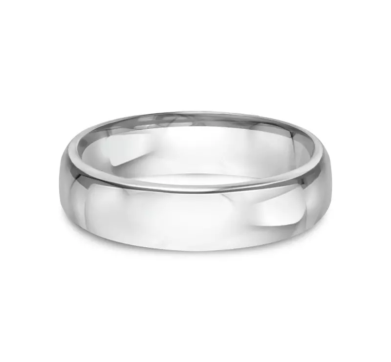 Platinum Euro Comfort-Fit Plain Band (5.5mm)