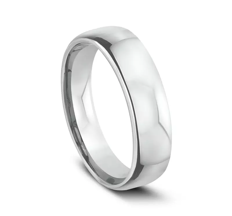 Platinum Euro Comfort-Fit Plain Band (5.5mm)