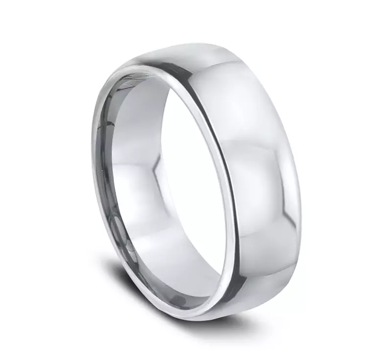 Platinum Euro Comfort-Fit Plain Band (7.5mm)