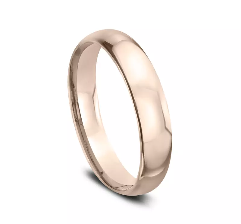 14K Rose Gold Classic Comfort-Fit Band (4mm)