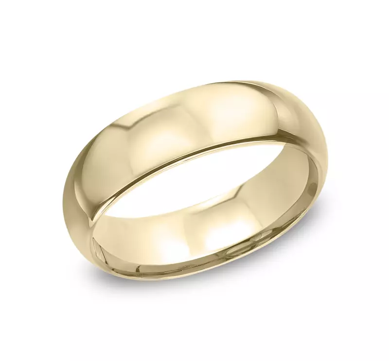 14K Yellow Gold Comfort-Fit Plain Band (7mm)