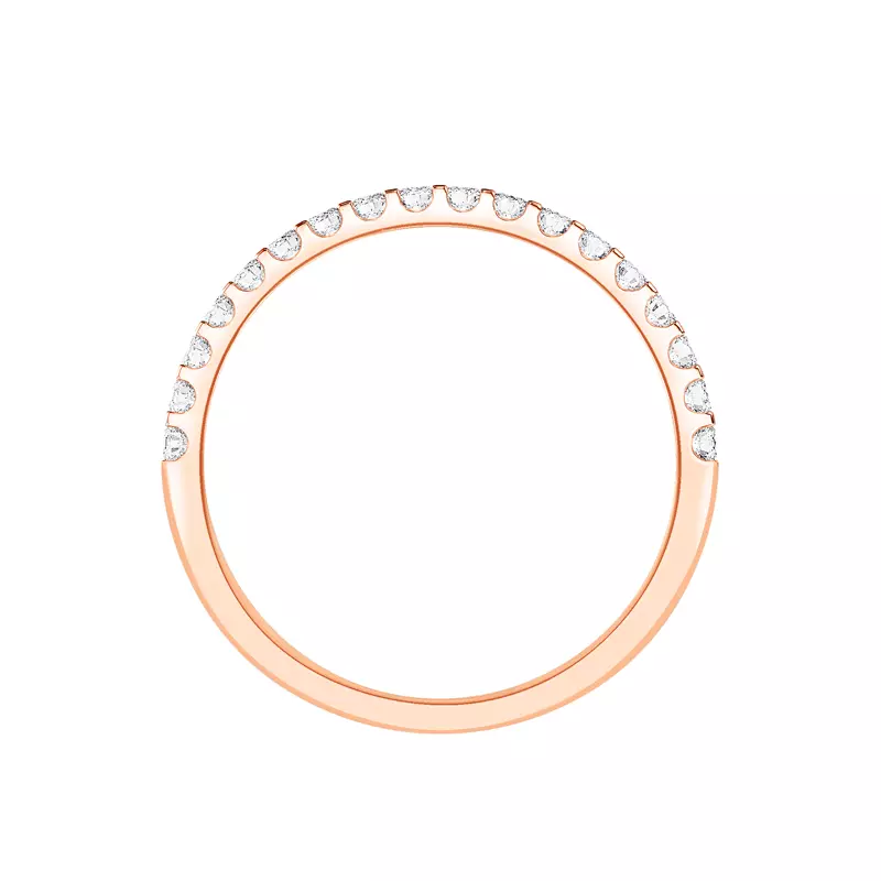14K Rose Gold U-Prong Lab Diamond Band (.25 ct. tw.)